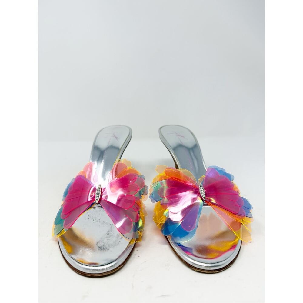 Giuseppe Zanotti Vintage Rare Butterfly Mule Heels Womens Size EU 37 - Picture 4 of 11